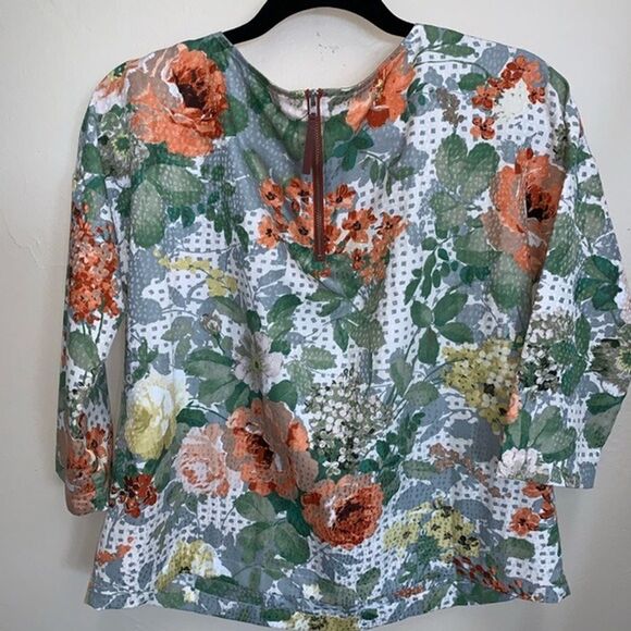 Anthropologie HD In Paris Bloomfield Floral Tee Blouse with Pockets Size S - Picture 7 of 7